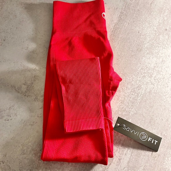 Savvi Ashtanga 24” Textured Workout Active Leggings NWT Small - Picture 5 of 13